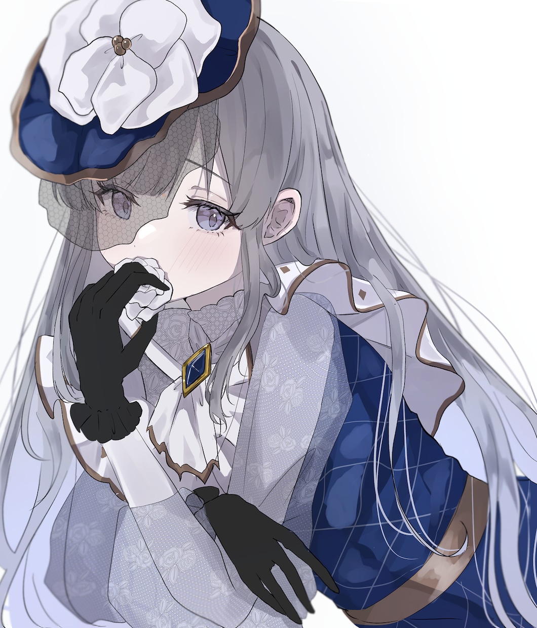 目を引く女の子のイラストを作成します 白やグレーみのある低彩度なイラストで空気感を表現 イメージ6