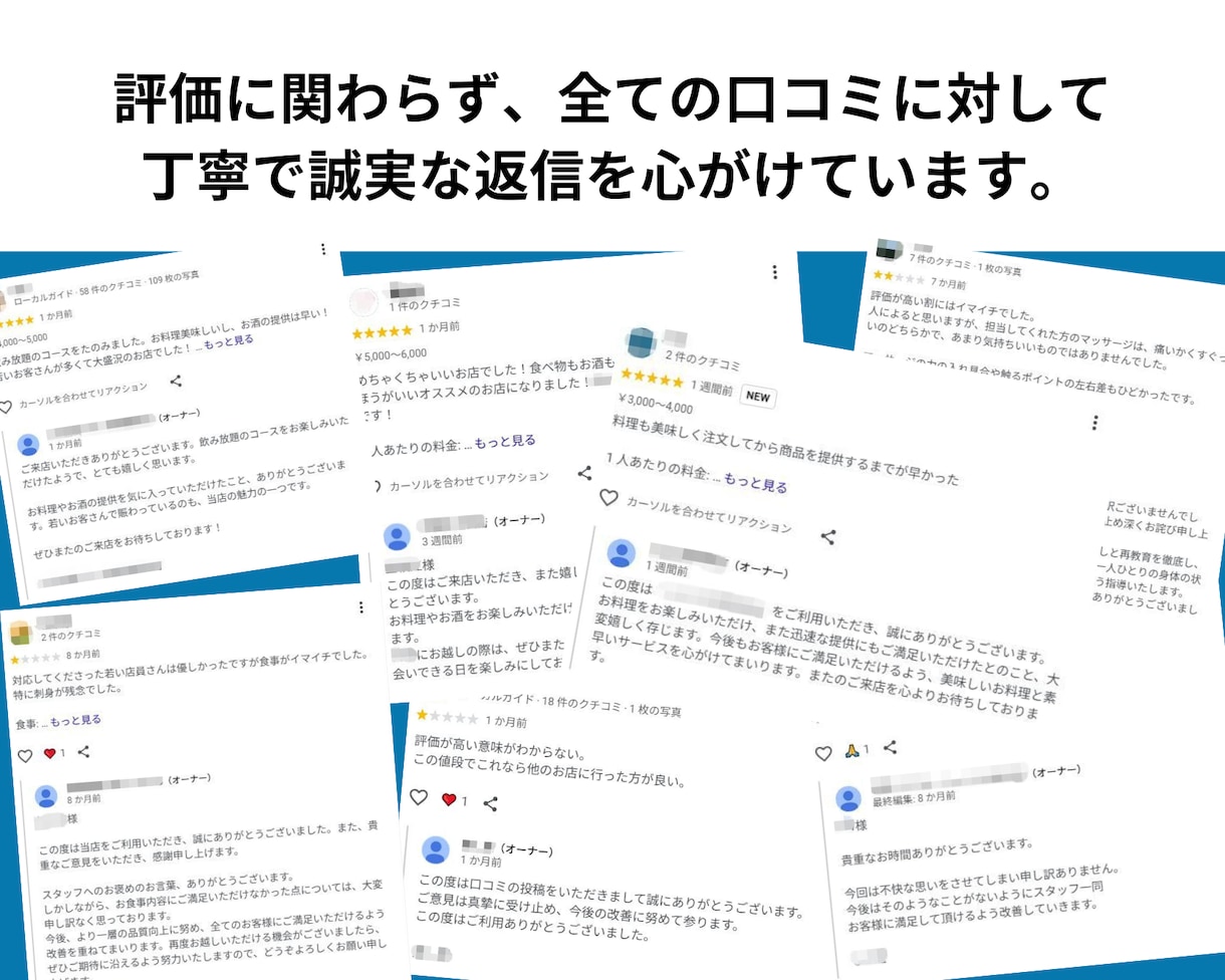 MEO対策！Googleクチコミの返信を代行します MEO・集客力アップに繋がる口コミ返信をプロが代行します！ イメージ3