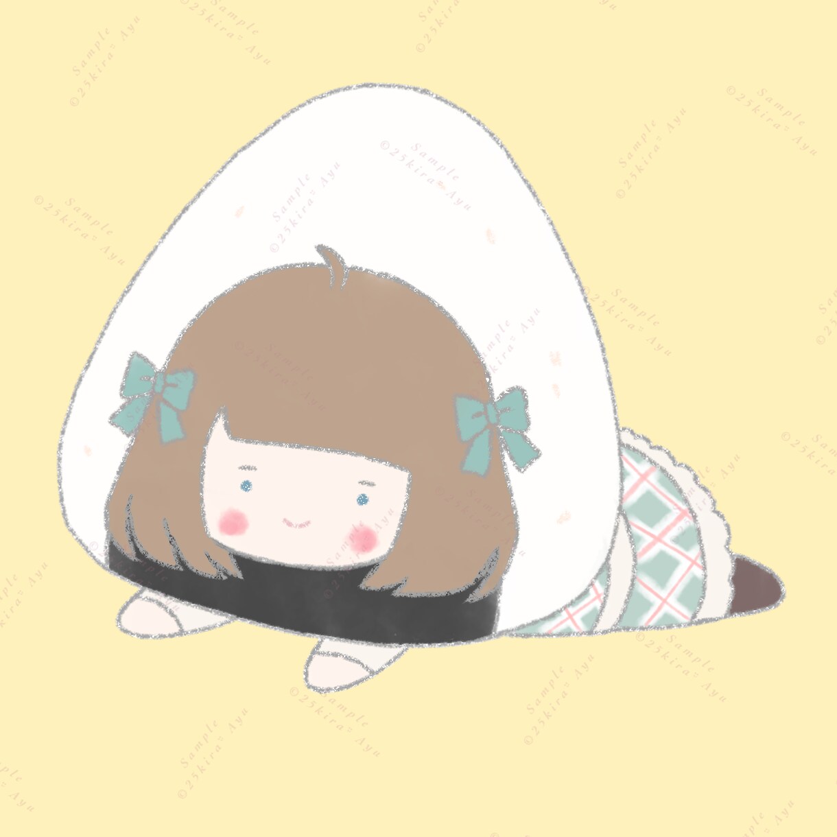 好きなものを取り入れた寝そべりアイコン描きます 絵本のような優しいタッチで心ときめくアイコンに イメージ4