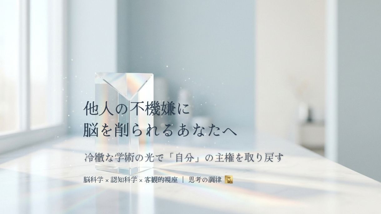 他人の不機嫌に削られる脳を学術と対話で調律します 客観的な学術の光で「自分」という物語の主権を取り戻す時間 イメージ1