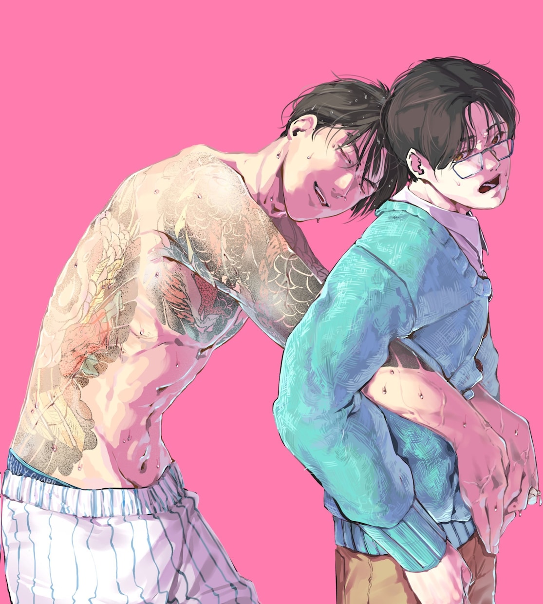 オリジナルキャラクターの感情イラスト・漫画制作ます OC/自創作限定大切な二人の関係性をドラマチックに表現します イメージ3