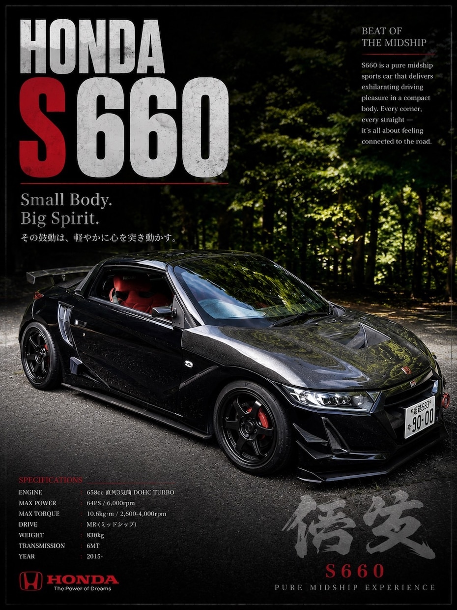 車・バイクの写真から愛車ポスターを制作します 大切な一台を、眺めて楽しむ自分だけの一枚に イメージ1