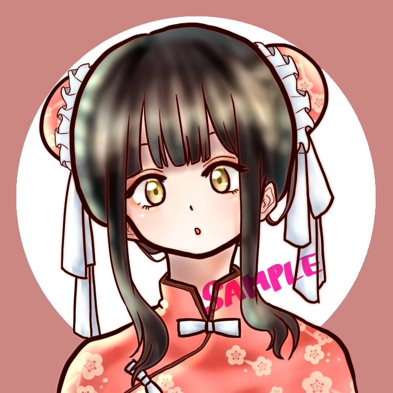 SNSのアイコン等に！正方形イラストお描きします 可愛い女の子のイラストをお求めの方へ！お好きな絵柄を選べます イメージ2