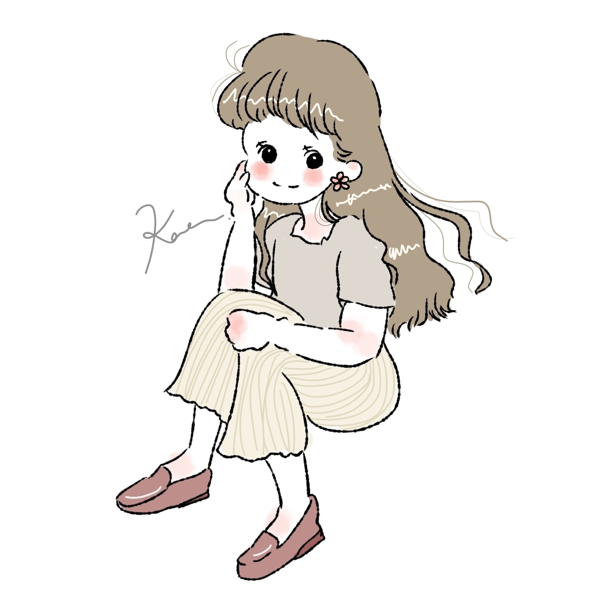 ふんわりやわらかなアイコン描きます 完全オーダー制！ゆるく、ふんわり似顔絵❁⃘*.ﾟ イメージ10