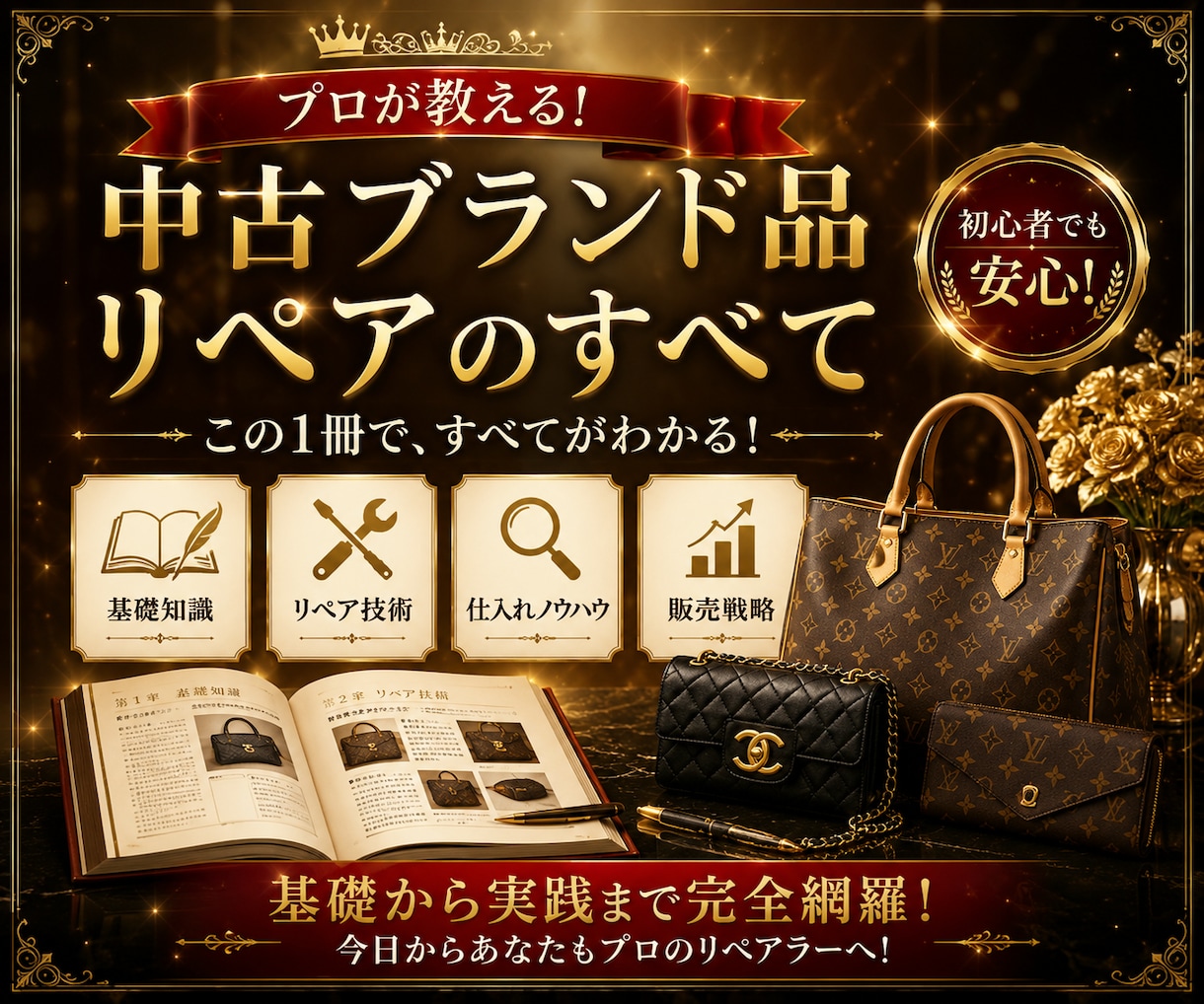 初心者向け｜中古ブランド×リペアで稼ぐ方法教えます 初心者でも始めやすい中古ブランド副業をわかりやすく解説します イメージ7
