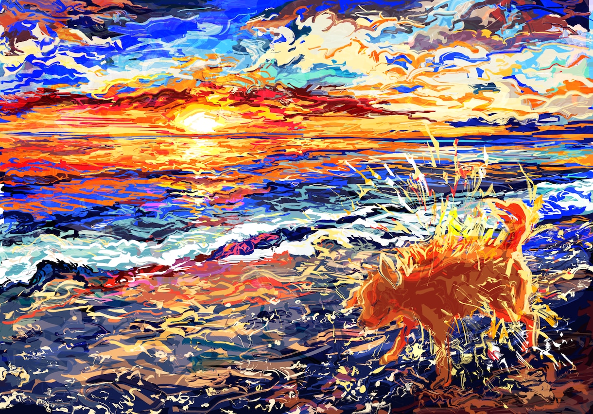 愛犬さんのイラスト お写真を元にかきます 満枠の場合はこちらに。カード、はがき、グッズなどにも イメージ2