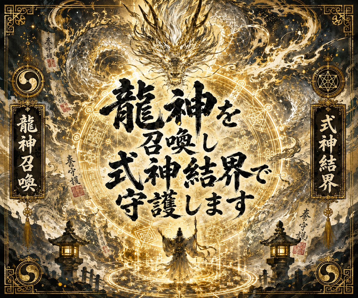 龍神を召喚し式神結界で守護します 今必要な龍を霊視し式神としてそばへ送ります イメージ1