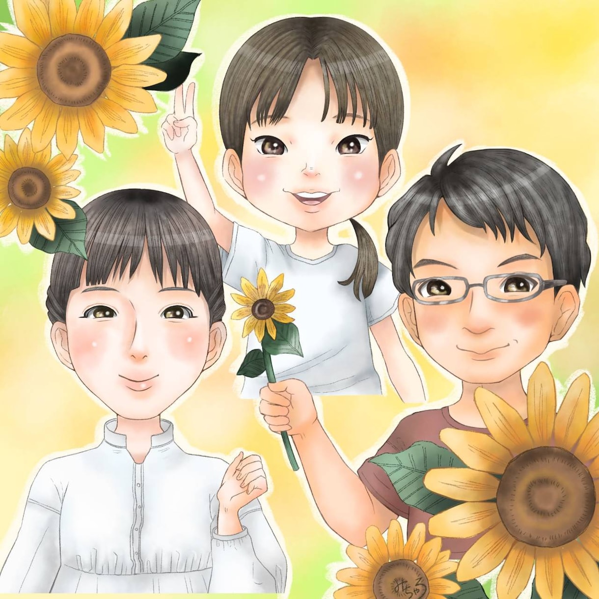 闘病中の方、天使さんに1000円で似顔絵を描きます 癒しのかわいい似顔絵を闘病中の方、天使さんに描かせて頂きます イメージ6
