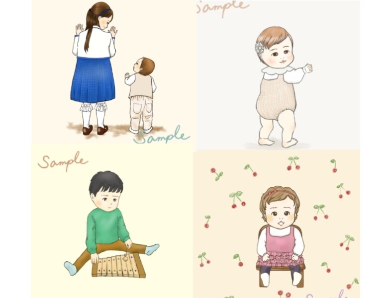 優しく可愛くふんわり子供や赤ちゃんの似顔絵描きます プレゼントやお誕生記念に！lineやインスタアイコンにも！ イメージ4
