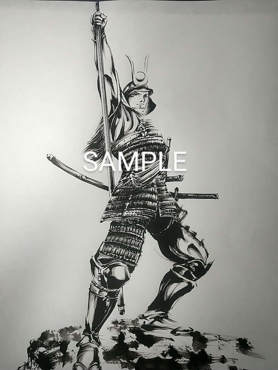 墨で侍や龍など描きます ポスターや、本の表紙、お祭りのイラストに是非どうぞ！ イメージ3