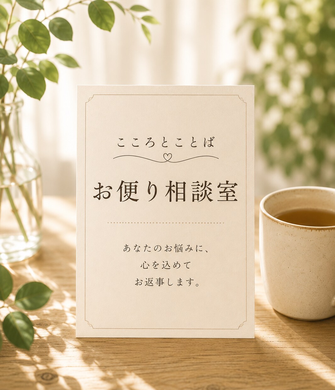 お便り相談室　心を込めてお返事します どうぞ自分の心に素直になってください イメージ1