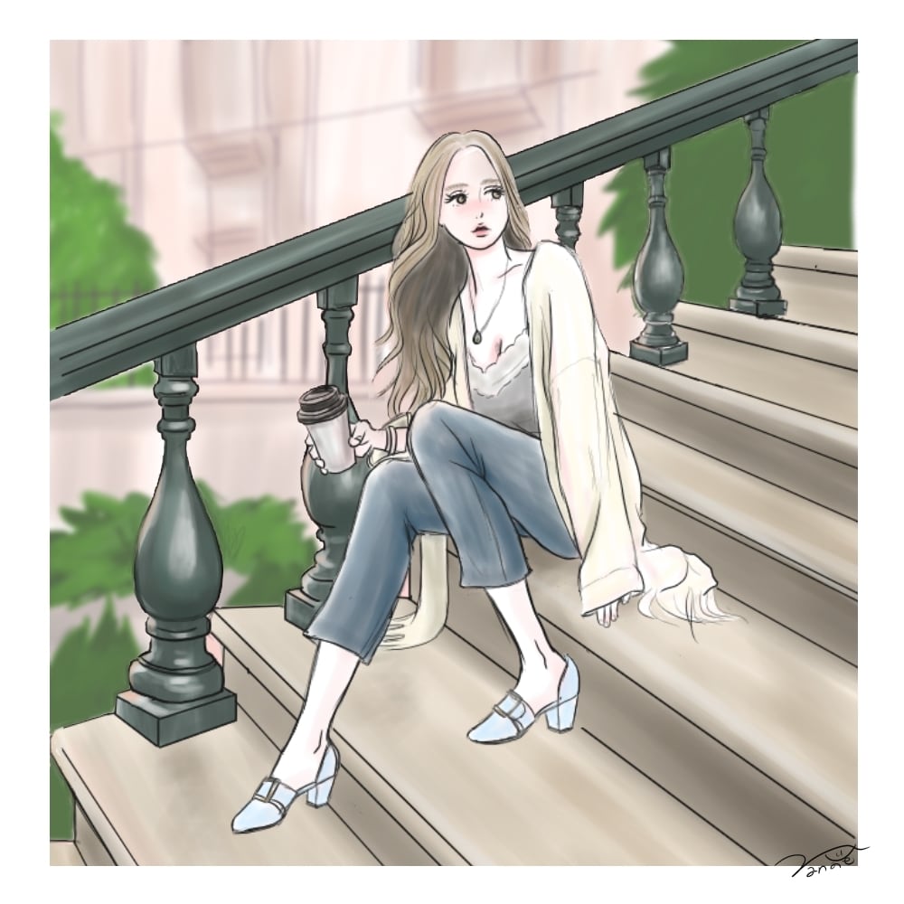 印刷もOK♡似顔絵やガールズイラストをお描きします 大人かわいい、お洒落なイラストをお探しの方にオススメです♡ イメージ3