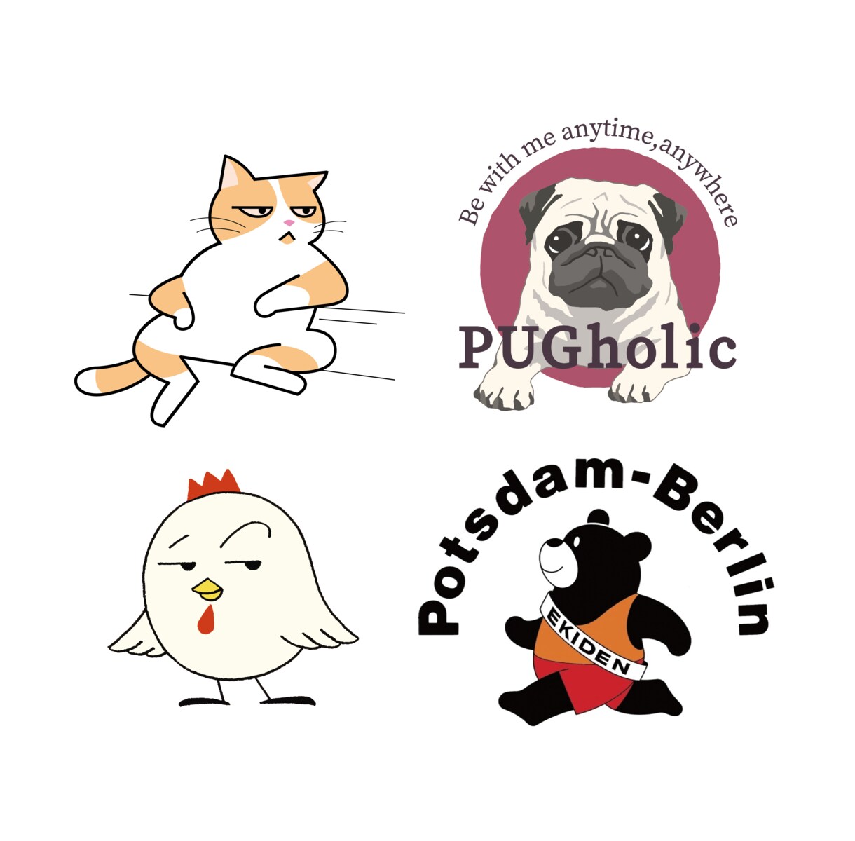 人物や動物などをシンプルかつ多彩なタッチで描きます イラスト中心にバナーなどの制作も可能。まとめてリーズナブルに イメージ10