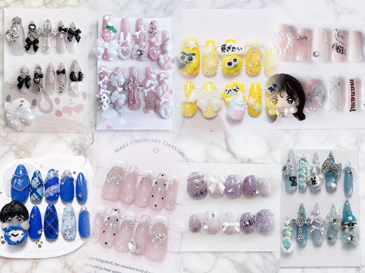推し活に♡推しの名前入〇ロングも〇ネイル作成します 推し活に人気なデザインを♪オーダーメイドも承ります✩.*˚ イメージ2