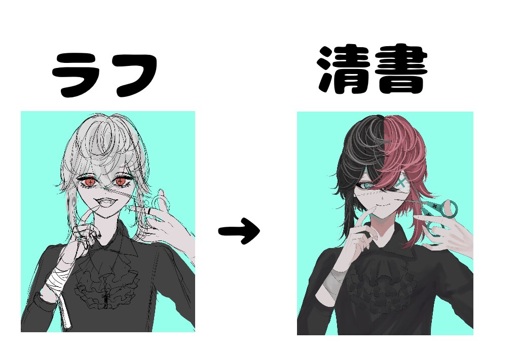 SNS用のアイコンを描きます 可愛らしい顔の女の子、男の子、うるうるなおめめが得意！ イメージ3