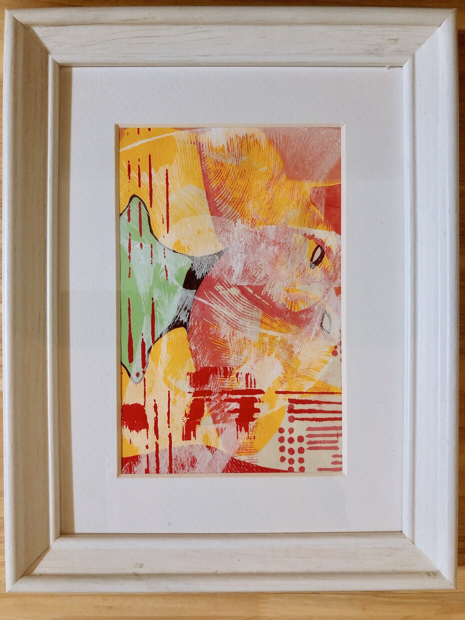 シンプルで小さな絵画を描きます ハガキサイズの小さな絵画です。どんな場所にも馴染みます。 イメージ4
