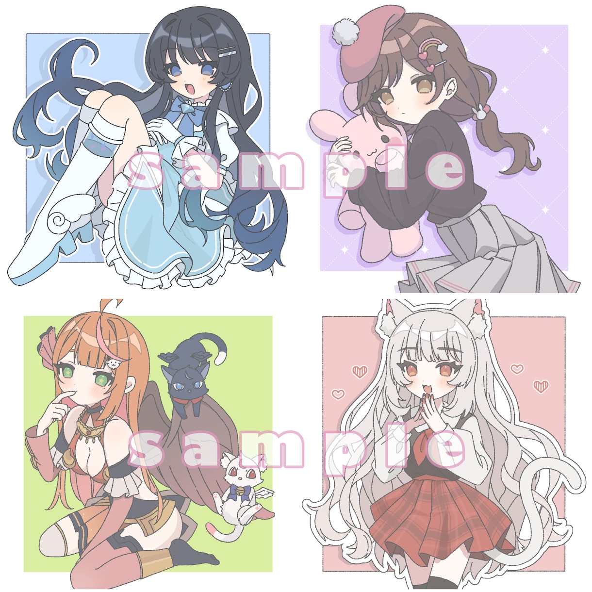 可愛いオリジナルイラストを制作いたします アイコンや動画用、MVなどにご活用ください！ イメージ8