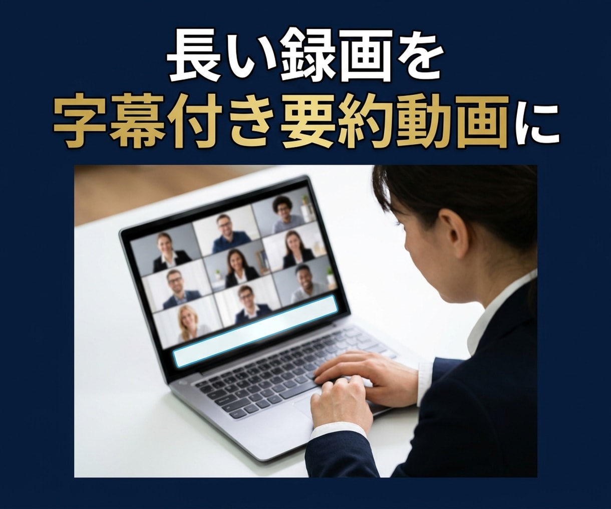 Zoom録画を字幕付き要約ダイジェストにします 録画を眠らせず要約動画で再活用しませんか イメージ1