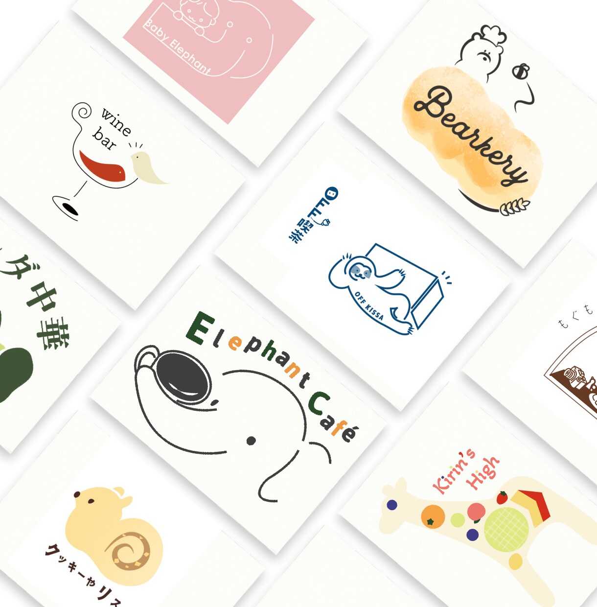 カフェ等に|動物のイラストで魅せるロゴ制作をします オリジナルイラスロゴを依頼者様の立場での作成！AIデータ納品 イメージ5