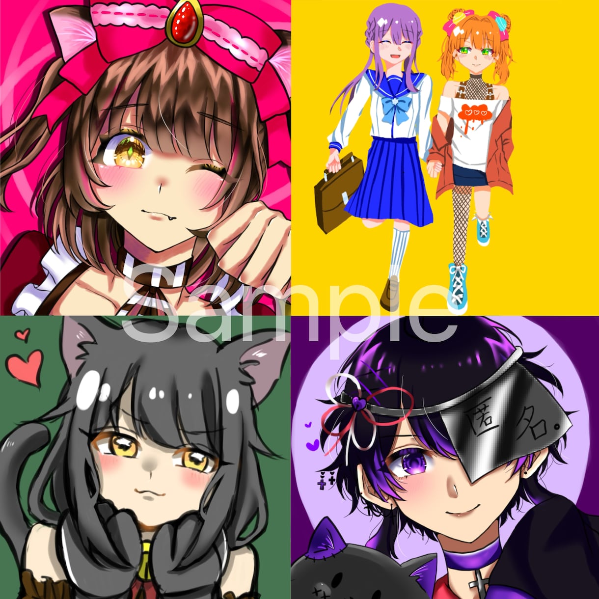 好きなキャラやオリジナルキャラ描きます SNSなどのアイコンをあなた用のイラストに描きます イメージ6