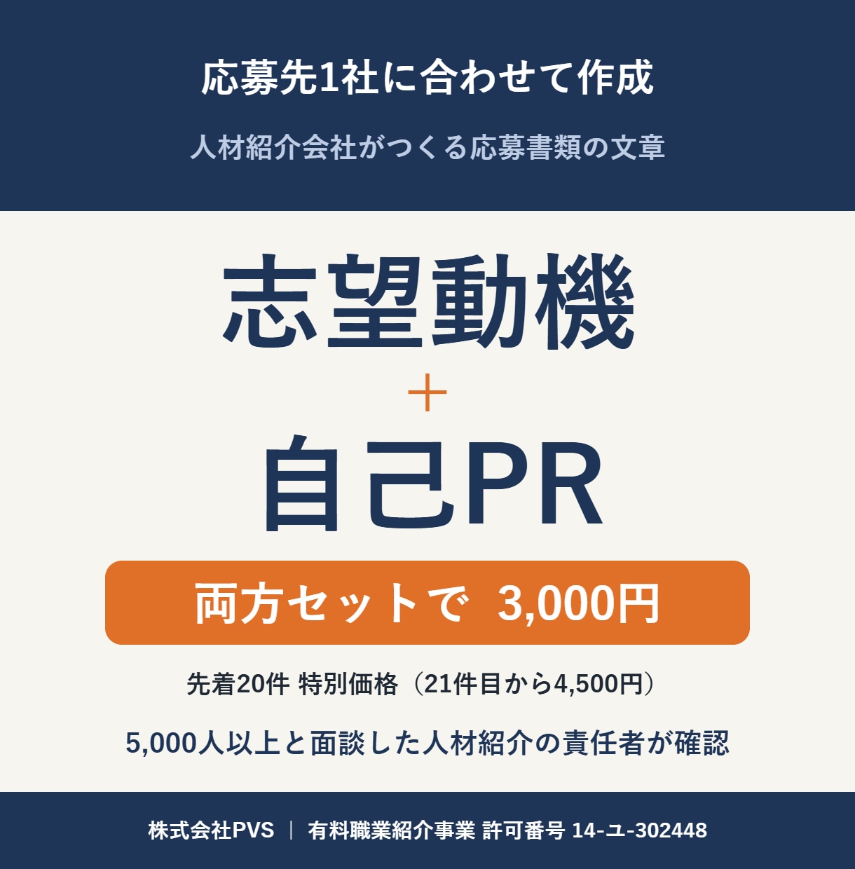 志望動機と自己PRを応募先に合わせて作成します 5000人以上と面談した人材紹介の責任者が確認 イメージ1