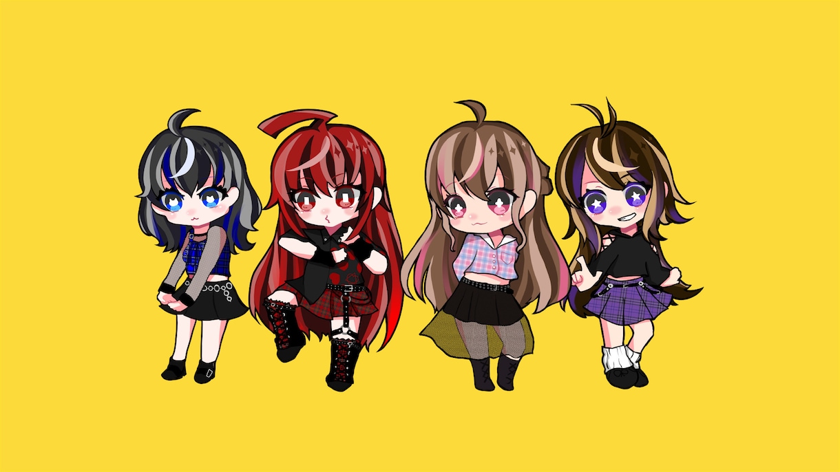 ポップなミニキャラかきます 一枚絵でも良し、アクキーにするも良し！ イメージ3