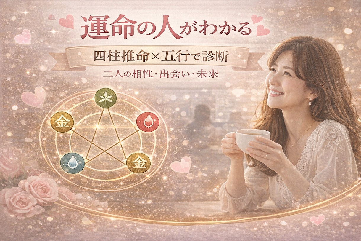 四柱推命で恋の本質を読み解きます ／貴女(貴方)の本来の恋愛と結婚運を深堀してお伝えします。 イメージ1
