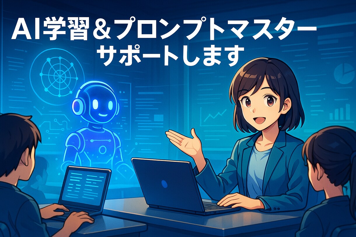 AI学習＆プロンプトサポートし(相談無料)ます AIツールを「使いこなしたい」あなたのオンラインサービスです イメージ1