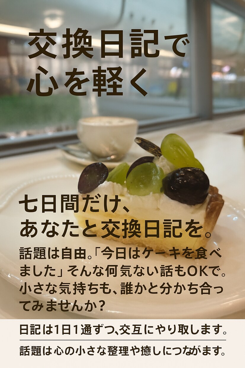 七日間の交換日記します あなたの心の声お聞かせください。 イメージ1
