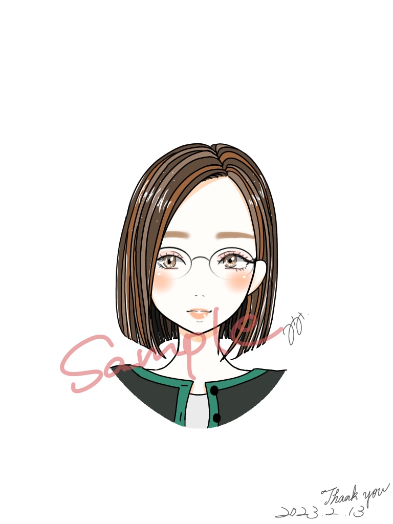 盛り度高めに！イケメン＆美女似顔絵描きます 素顔は出したくないけど雰囲気が伝わる似顔絵アイコン！ イメージ4