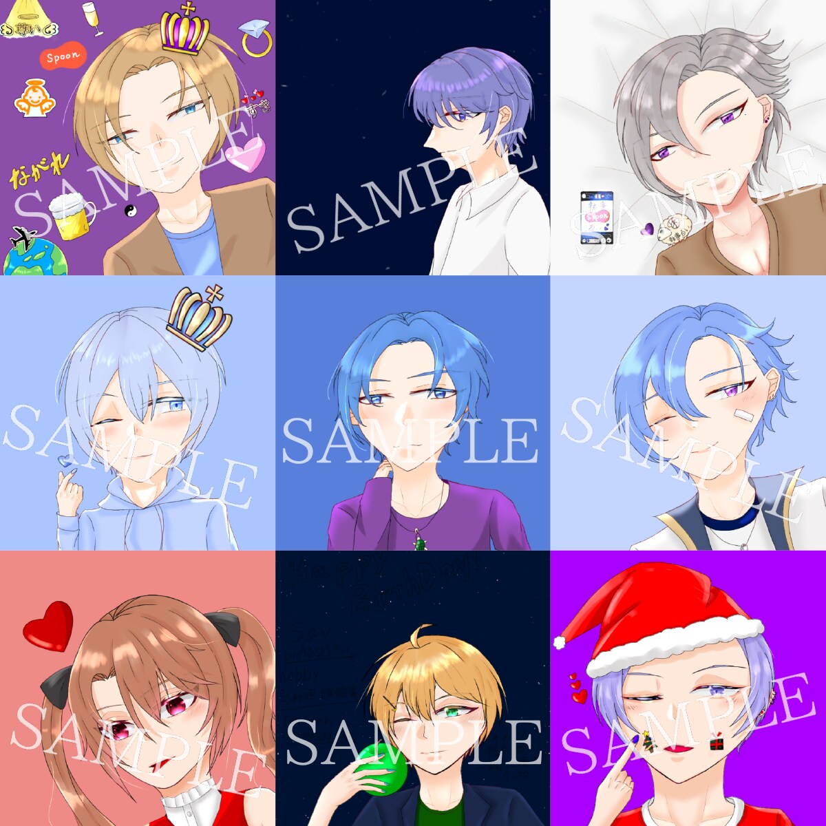コテキャラ、イラスト(簡易)描きます 全体的にキラキラさせたい人にオススメ！可愛いキャラ描きます イメージ8