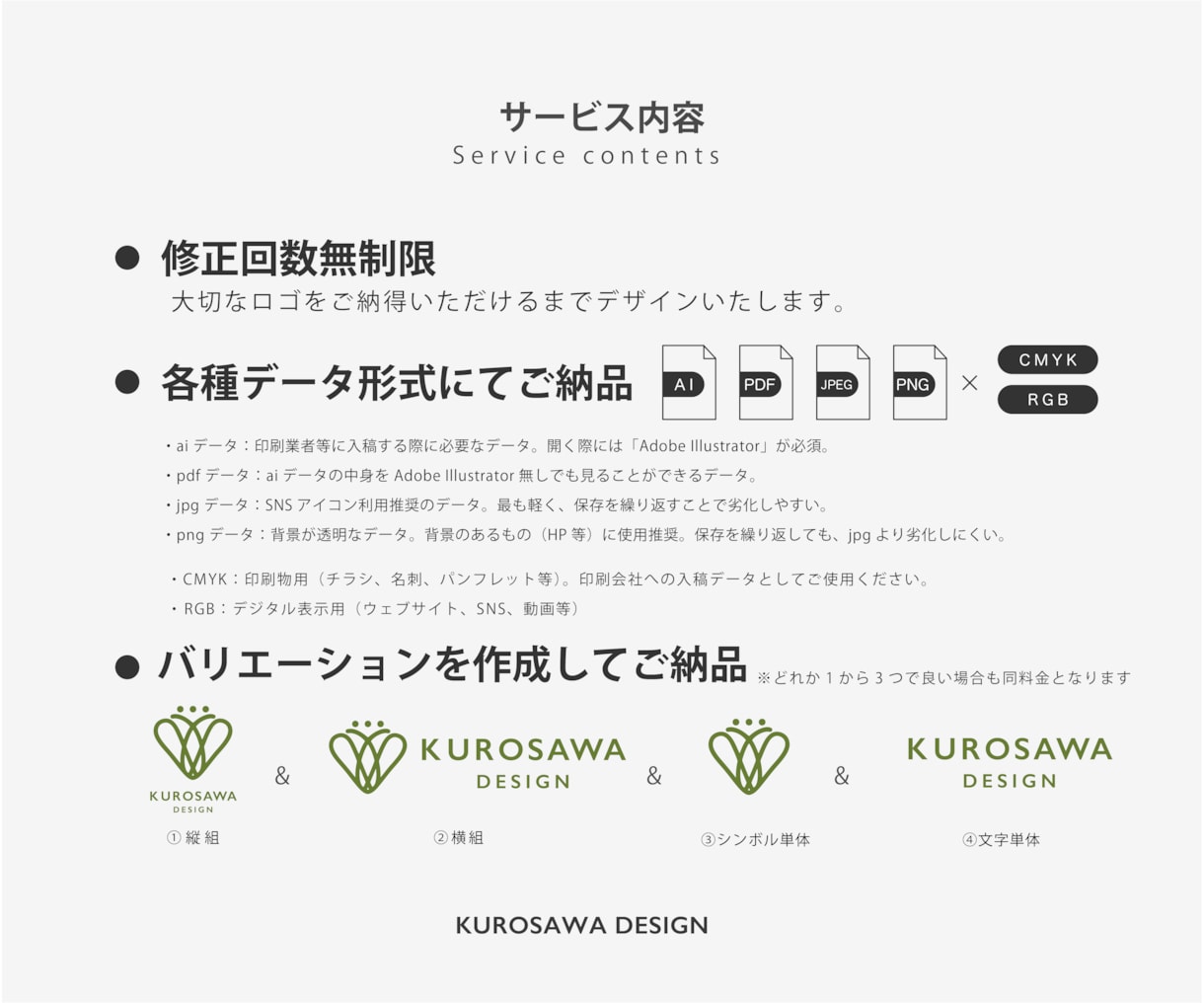 シンプルかつ親しみやすい。伝わるロゴおつくりします 初利用でも安心！使い方を丁寧にご説明・あなたの開業をサポート イメージ3