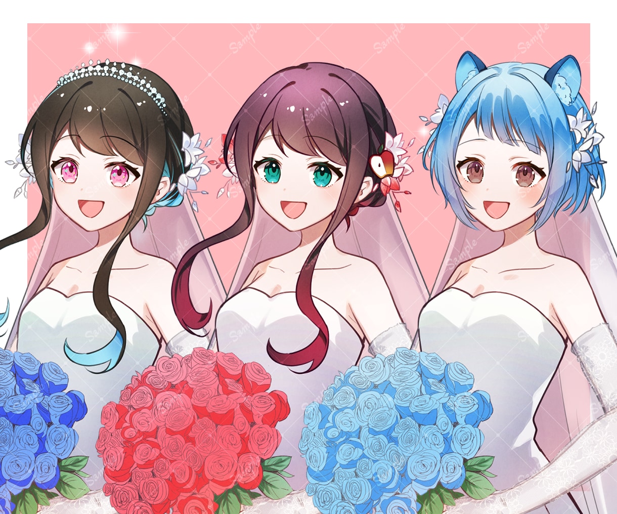 早期納品◎ウエディングドレスのイラスト描きます IRIAMでも使えます！お手頃価格で新衣装をお求めの方へ イメージ10