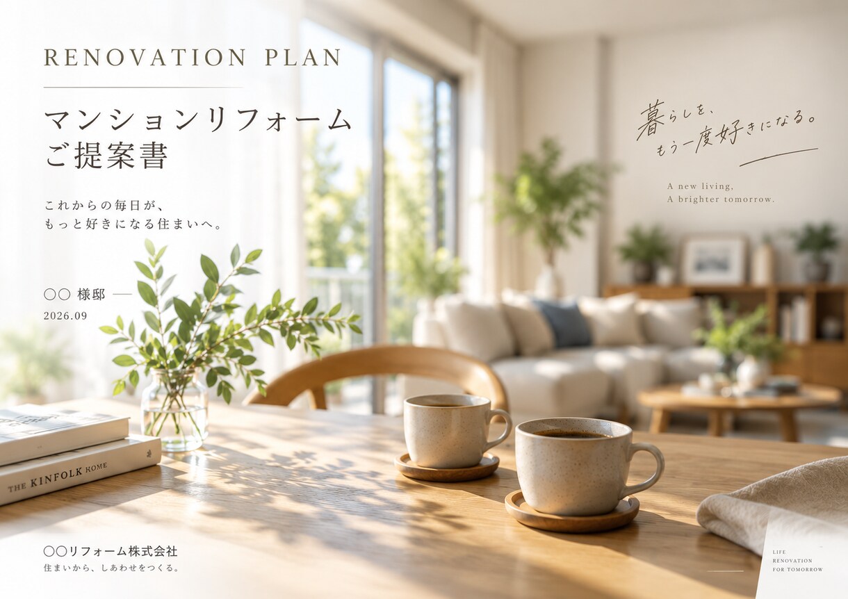 住宅・リフォームのプレゼン資料を作成します 営業・設計担当者の「想い」をお客様に伝わる資料へ イメージ1