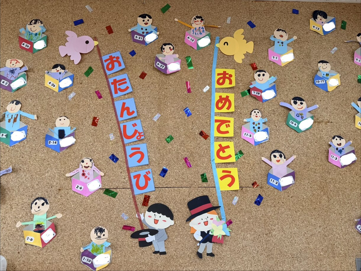 幼稚園・保育園向けお誕生日表・壁面パーツ作ります 完成品を直接お届けするのでそのまますぐ飾れます！ イメージ3