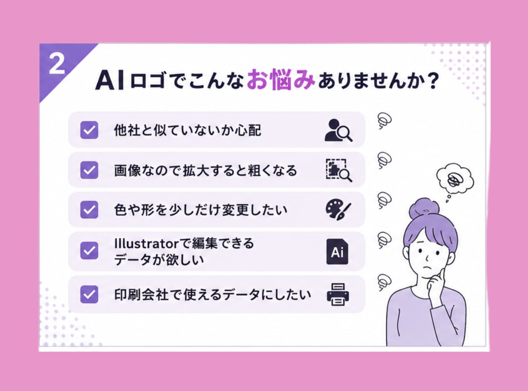AI生成で作ったロゴ実用化します ロゴデザイナーがイラストレーターで使えるロゴに イメージ2