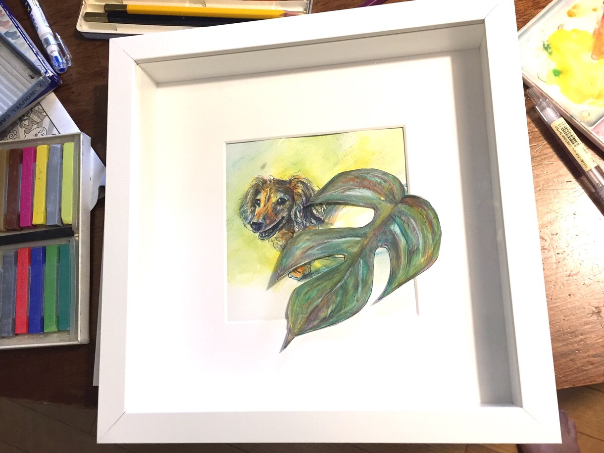 ペットの肖像画やイラストを賜ります どんな雰囲気で性格は？そうゆうこと大事に絵を描きたいです。 イメージ6