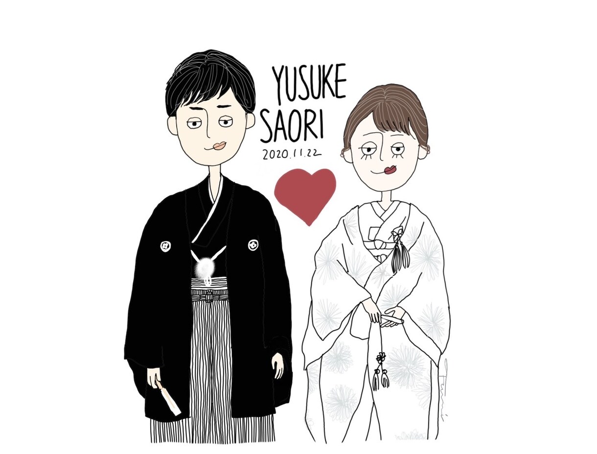 似顔絵イラスト描きます 結婚式のウェルカムボード等結婚式のアイテムに是非 イメージ4