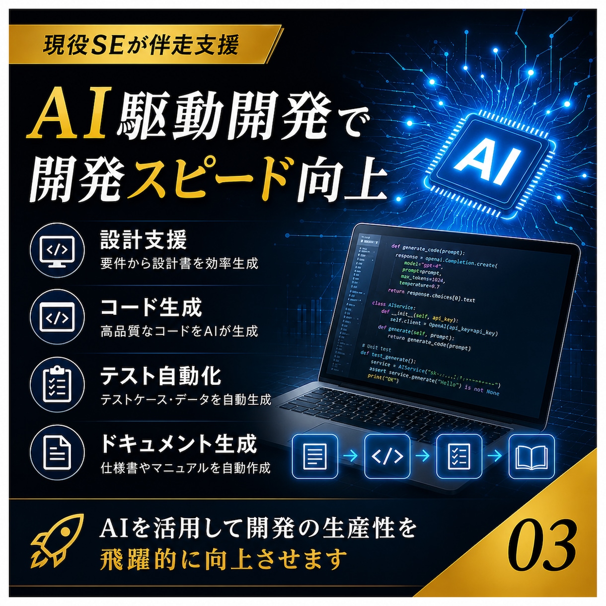 現役SEが実践的なAIによる業務効率化を支援します 「セキュリティ」「コスト」から最適な導入を運用までサポート イメージ3