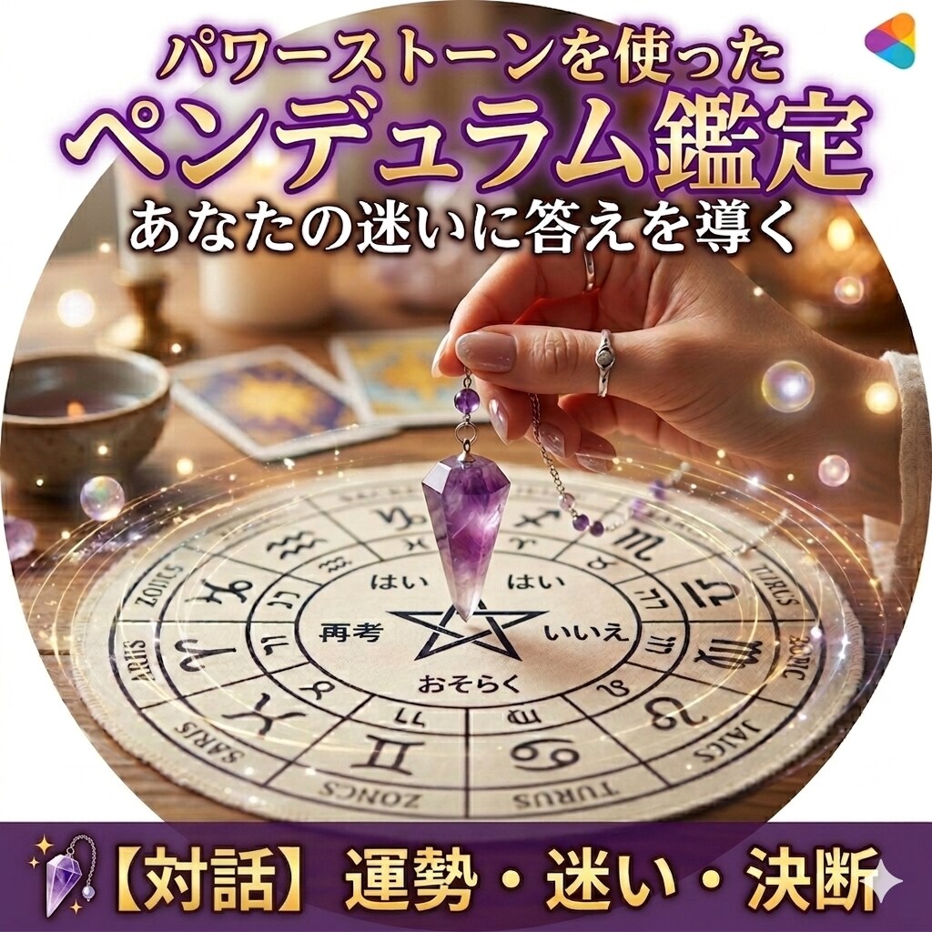 パワーストーンとペンデュラムで答えを導きます 今あなたに必要なメッセージや答えをペンデュラムで読み解きます イメージ1