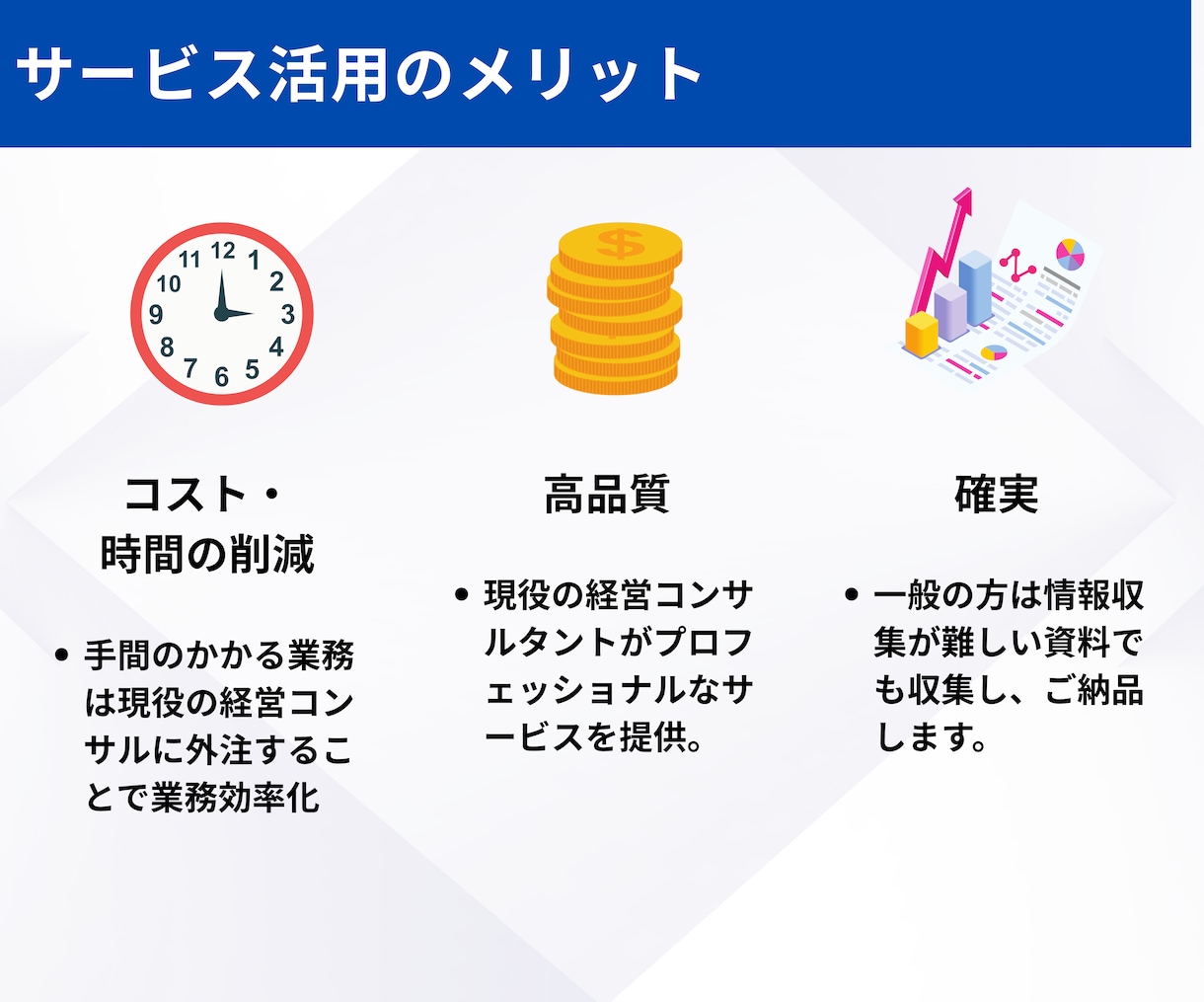 経営コンサル歴15年がパワーポイント資料作成します 【丸投げOK】プレゼン資料・セミナー・営業資料まで幅広く対応 イメージ7