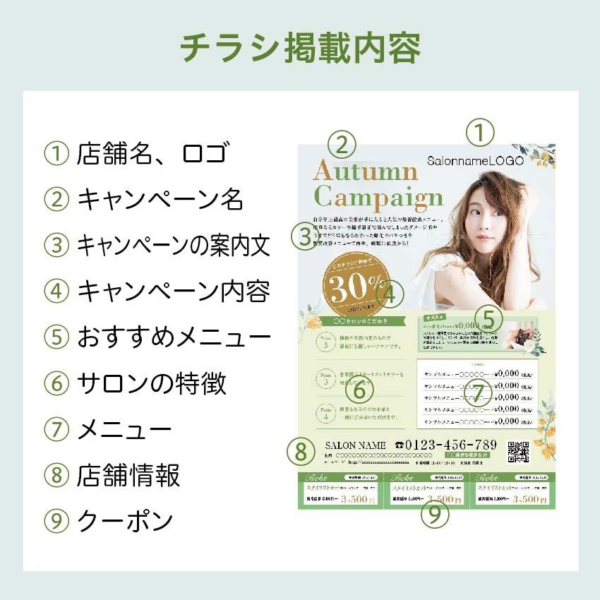 簡単注文!おしゃれなチラシをお試し価格で作成します セミオーダー形式!テンプレートから選ぶだけ! イメージ7