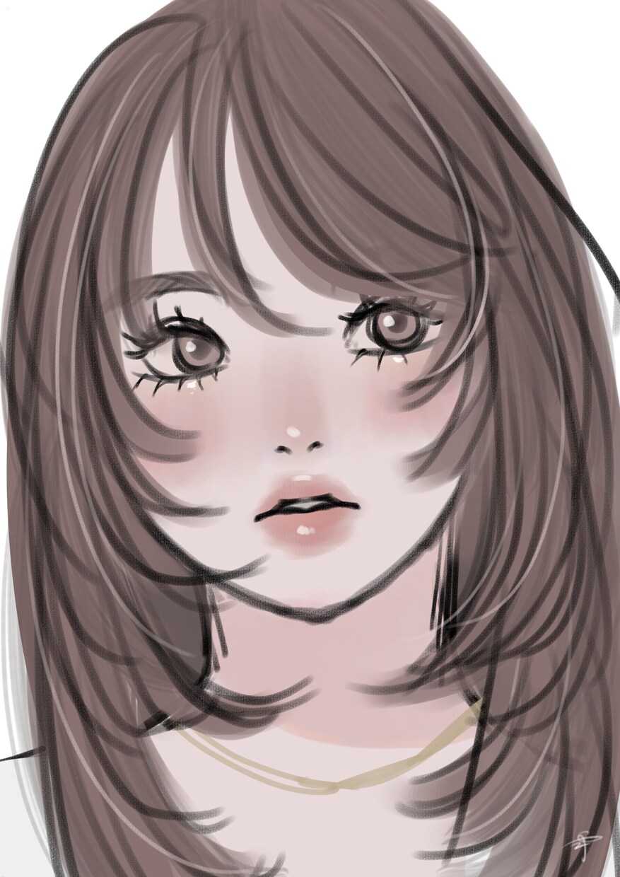 可愛くて目にとまるイラスト描きます 雰囲気のある女の子を描きます！ イメージ6
