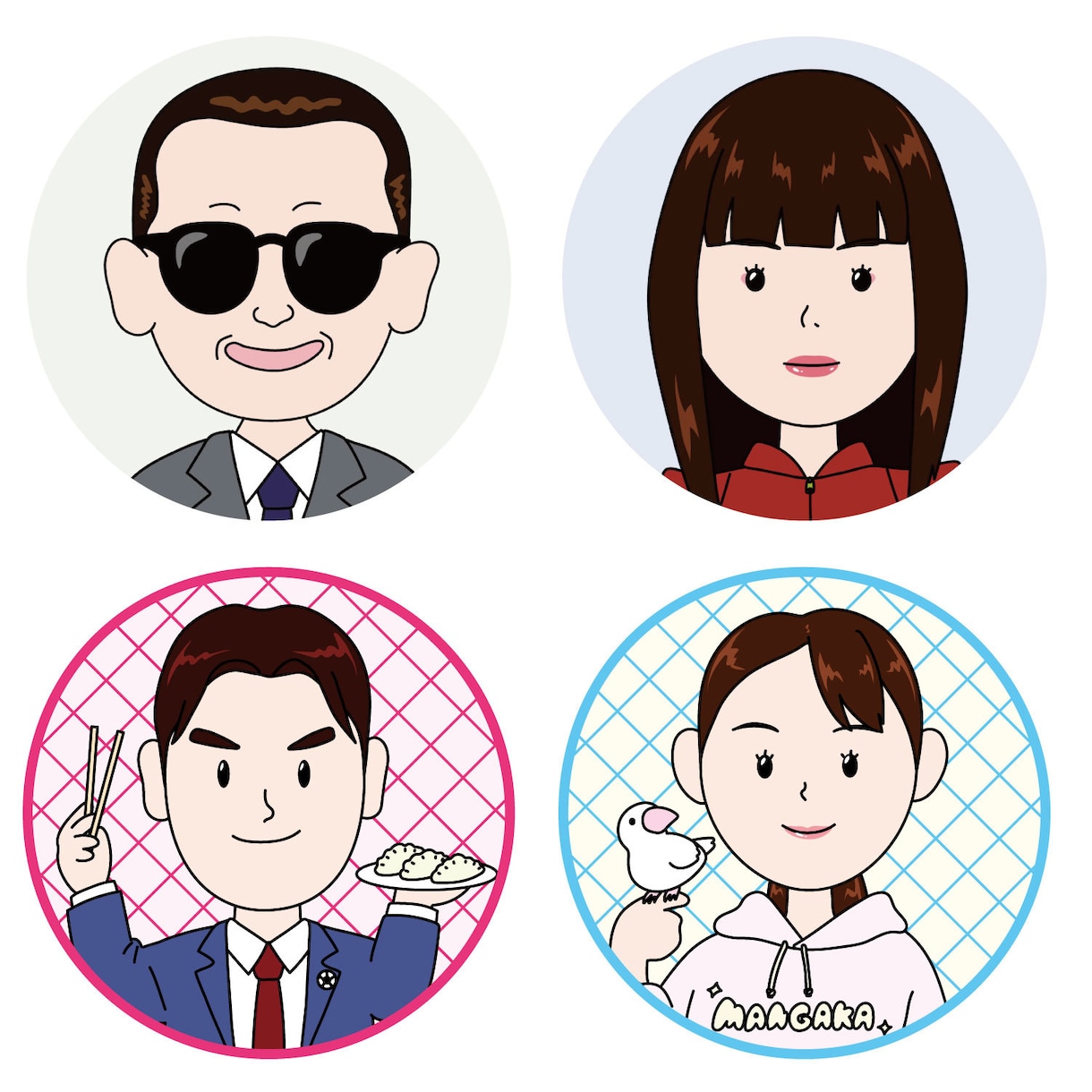 商用OK！アイコン向けのシンプル似顔絵を描きます シンプルで使いやすい似顔絵です！SNSやチラシ、名刺などに！ イメージ4
