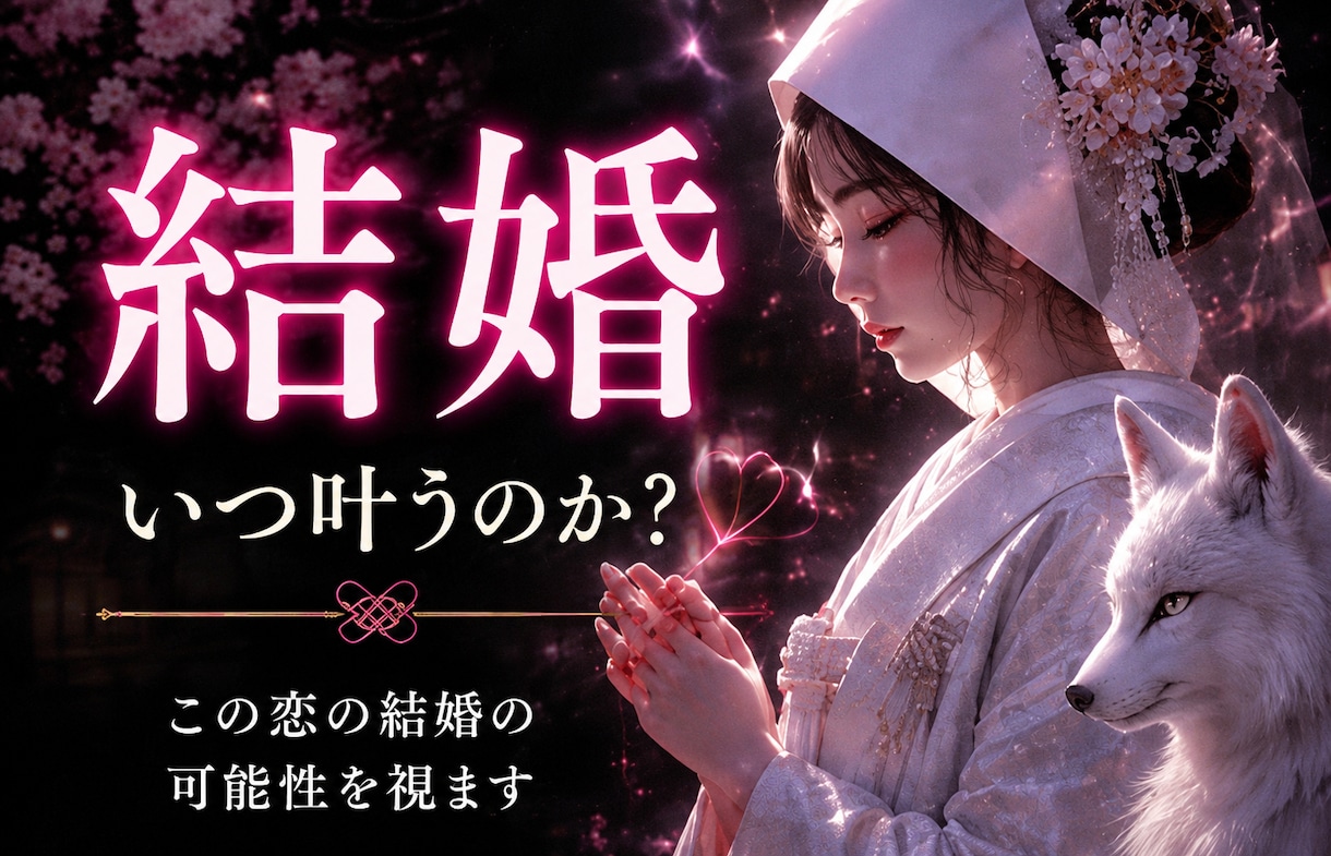 彼との結婚の可能性と未来を読み解きます 白狐が宿縁の先にある未来を照らします イメージ1