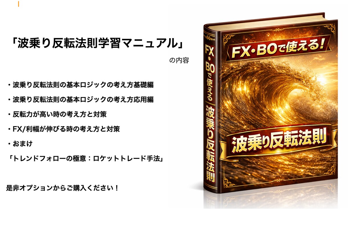 高解析バイナリーオプションサインツールを提供します 計画的トレードをしたいあなたへ。波乗り反転法則をツール化 イメージ6