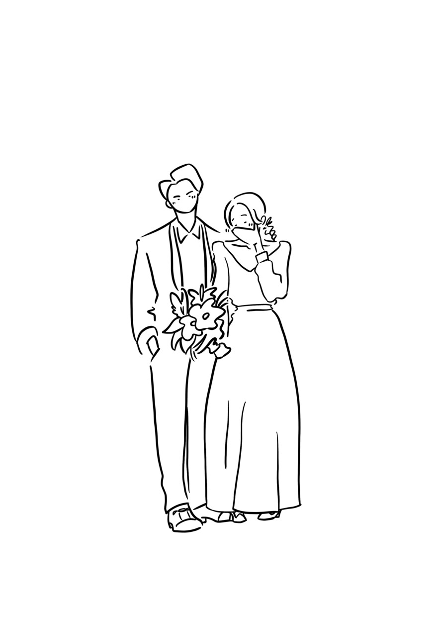 結婚式を彩るシンプル線画イラストをお描きします 結婚式を彩る、おふたりだけのシンプル線画イラスト♫ イメージ3