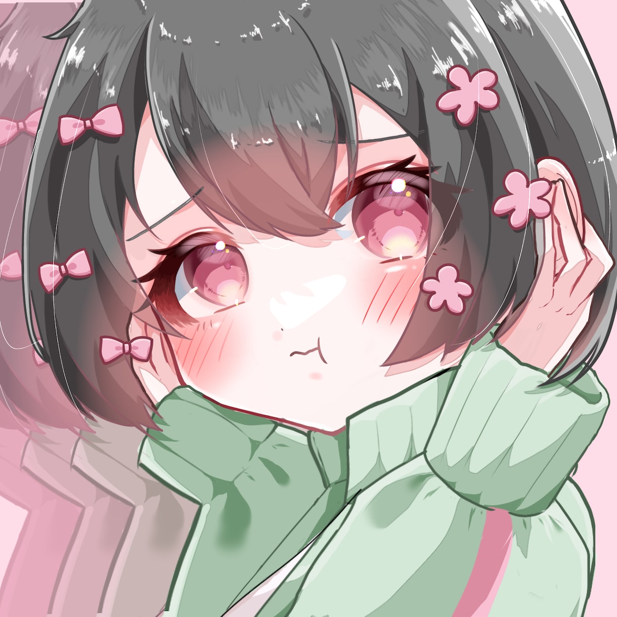 アイコンやサムネイルに！可愛い女の子描きます 透明感があるとぅるとぅるしたイラストを提供致します！ イメージ5