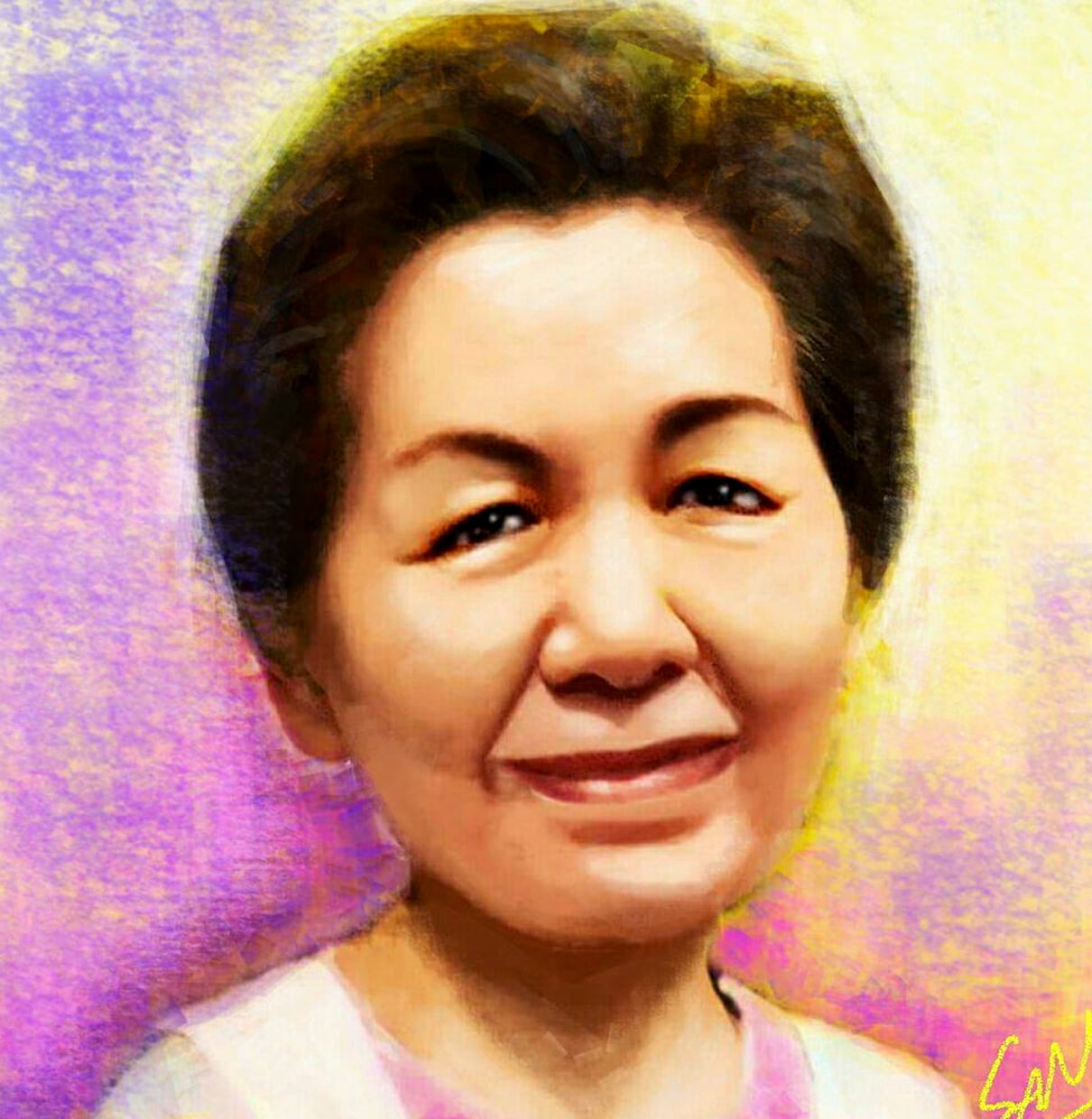 写真ベースにお顔のみデジタル編集で描きます ちょこっとリアルな似顔絵をお描きします。 イメージ1