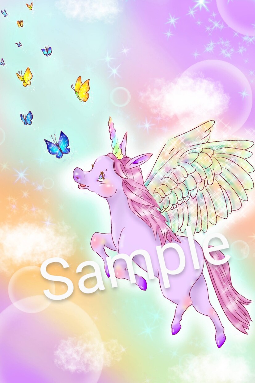 あなただけのしあわせﾕﾆｺｰﾝ描きます 追加料金で商用利用可☆サイトやブログにもオススメ☆ イメージ3